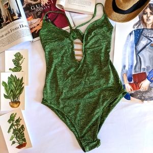 Strap Hollow Out Backless Women One Piece Swimsuit